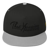 Takeover 2 Sided White Stitched Gym Workout Flat Bill Cap