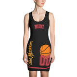 ThatXpression Fashion Fitness Miami Themed Basketball Superfan Hometeam Themed Dress