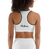 ThatXpression Fashion Gym Fitness Barbells Takeover White Gym Workout Sports Bra