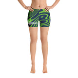 ThatXpression Fashion Designer Seahawks Themed Swirl Shorts