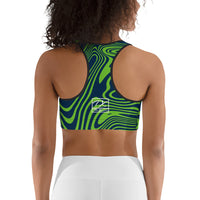 ThatXpression Fashion Designer Seahawks Swirl Sports bra