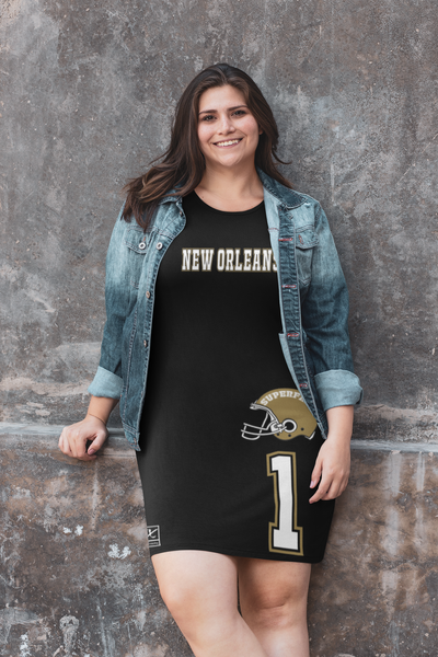 ThatXpression Home Team Miami Jersey Themed T-shirt dress ThatXpression Home Team Miami Jersey Themed T-shirt dress