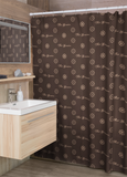 ThatXpression Fashion Brown and Tan Designer Bathroom Curtains