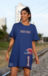 ThatXpression Home Team New York Jersey Themed T-shirt dress