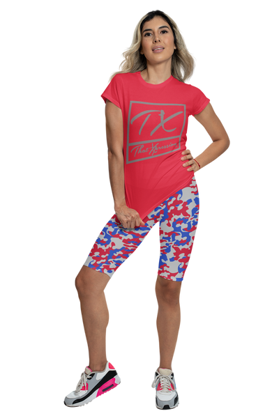 ThatXpression Fashion Athletic Fitness Yoga Detroit Themed Camo Shorts