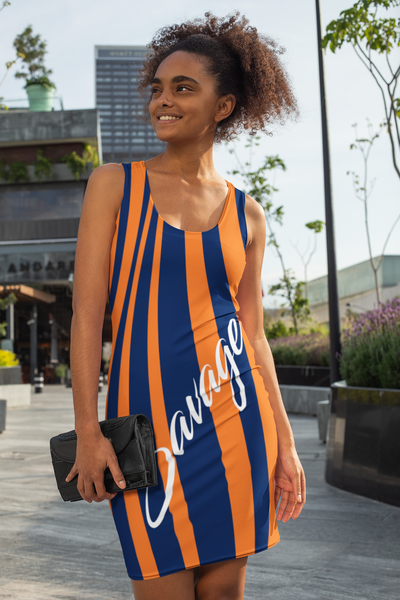 ThatXpression's Denver Themed Blue & Orange Savage Fitted Dress Collection