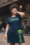 ThatXpression Home Team Seattle Jersey Themed T-shirt dress