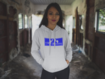 Unisex Gym Casual Hoodie White Black Logo by ThatXpression