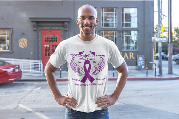 Support Alzheimer Awareness Mother Edition Unisex Black/White T-Shirt
