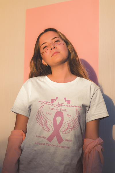 Unisex "Aunt" Breast Cancer Awareness T-Shirt
