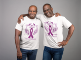 Support Alzheimer Awareness Brother Edition Unisex White/Black T-Shirt