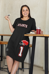 ThatXpression Plus Size Home Team Atlanta Jersey Themed T-shirt dress