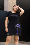 ThatXpression Plus Size Home Team Baltimore Jersey Themed T-shirt dress