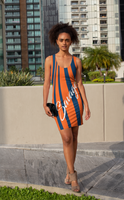 ThatXpression's Blue & Orange Savage Fitted Dress Collection