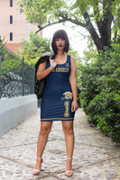 ThatXpression Fashion Fitness Designer His & Hers Los Angeles Themed Superfan Fitted Dress