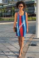 ThatXpression's Tennessee Themed Blue & Red Savage Fitted Dress Collection