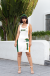 ThatXpression Fashion Miami Green Orange Jersey Themed Racerback Dress