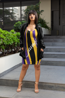 ThatXpression's Los Angeles Themed Purple & Gold Savage Fitted Dress Collection