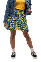 ThatXpression Fashion Navy Blue Gold Camo Themed Skirt