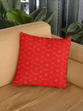 ThatXpression Fashion Red and Tan Designer Square Pillow Case