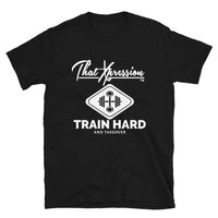 ThatXpression Fashion Fitness Train Hard Dumbbell Men's T-Shirt
