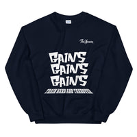 Train Hard And Takeover Gains Fitness Casual Unisex Gym Workout Sweatshirt