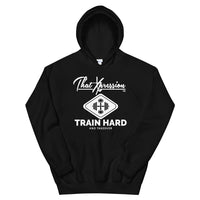 ThatXpression Fashion Fitness Dumbell Weights Train Hard Unisex Hoodie